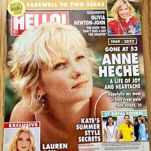 Hello Canada Magazine Anne Heche Gone 5 Aug. 2022 Olivia Newton John Lauren Ash